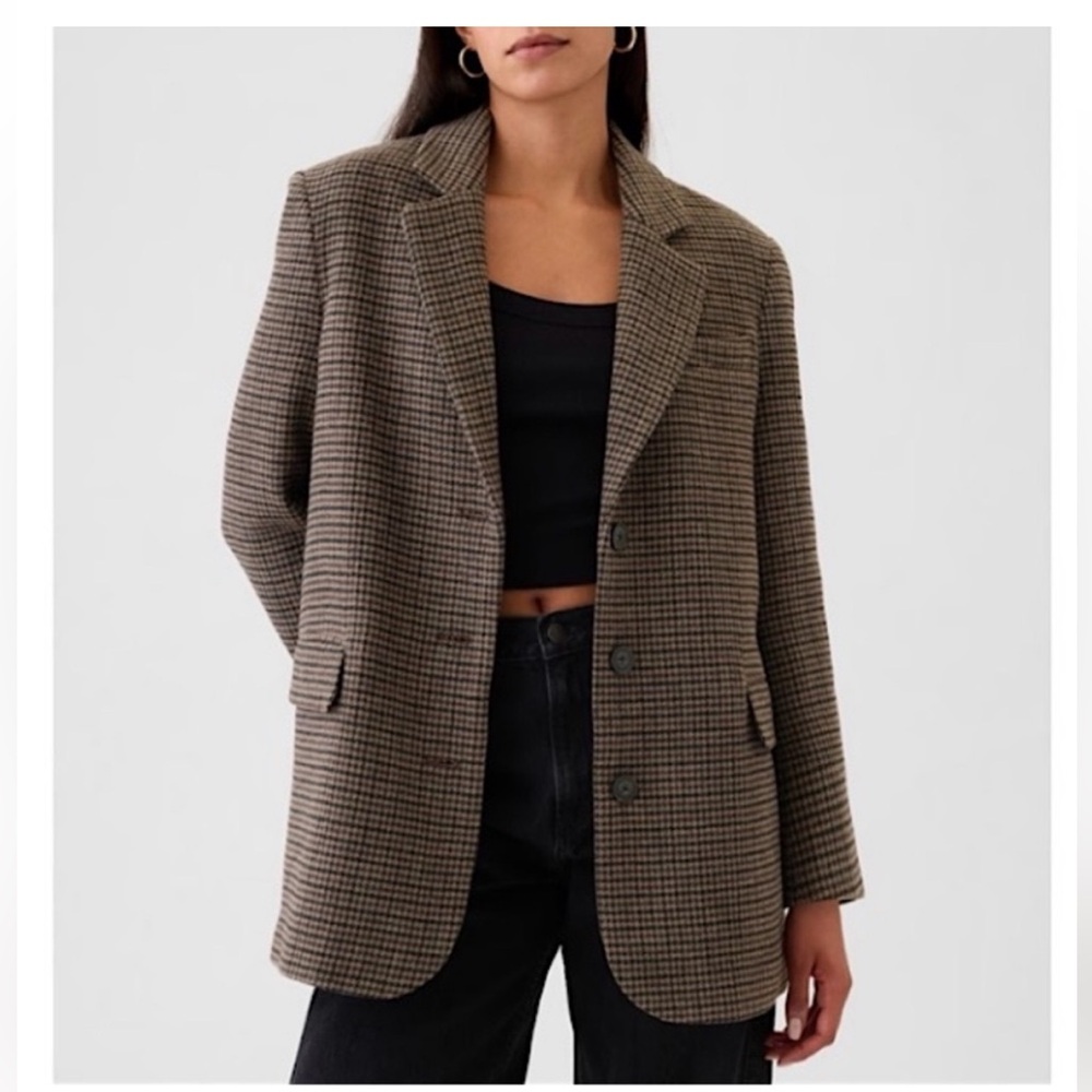 Gap Relaxed Houndstooth Blazer